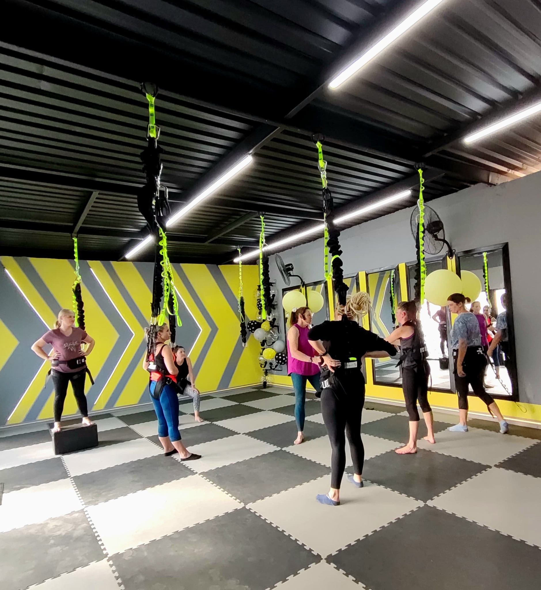 Volare Fitness Bungee Demo Class in the Volare Fitness Studio, Pretoria, South Africa,